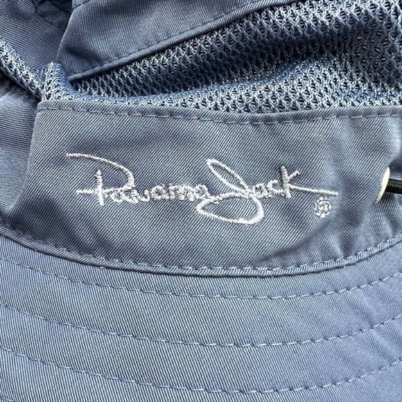 Panama Jack Blue Wide Brim Sun Hat Outdoor Boonie Hat with Chin Strap - Picture 3 of 8